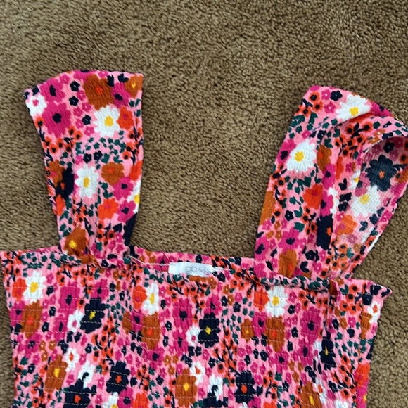 NWOT Multicolored Floral sun dress. Size small. Flowy with elasticized bust. - Picture 3 of 6